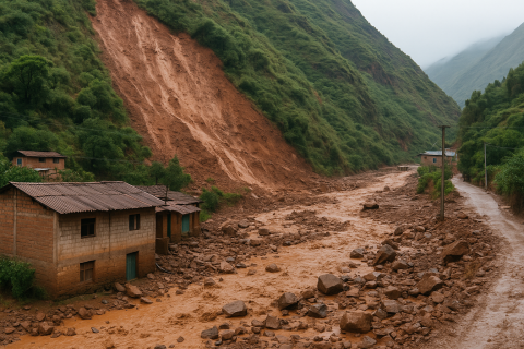Deslizamento de terra no Peru deixa dois mortos